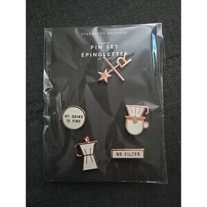 Starbucks Reserve Exclusive Enamel Pin Set. Lot Of 2